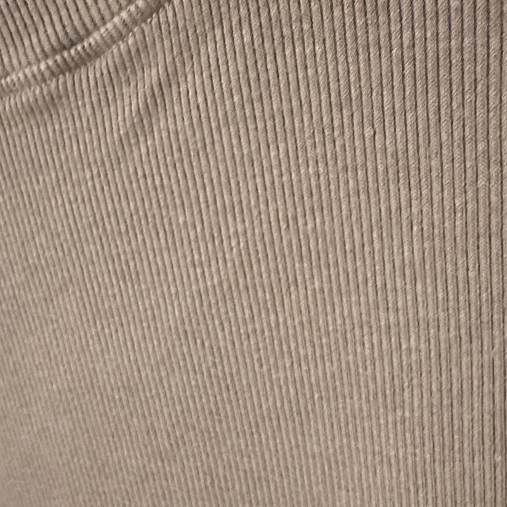 American Giant Women’s Lux Fitted Ribbed Crew Tee Pine Bark Brown Shirt L - Picture 4 of 4
